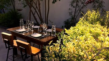 Área externa para banquete