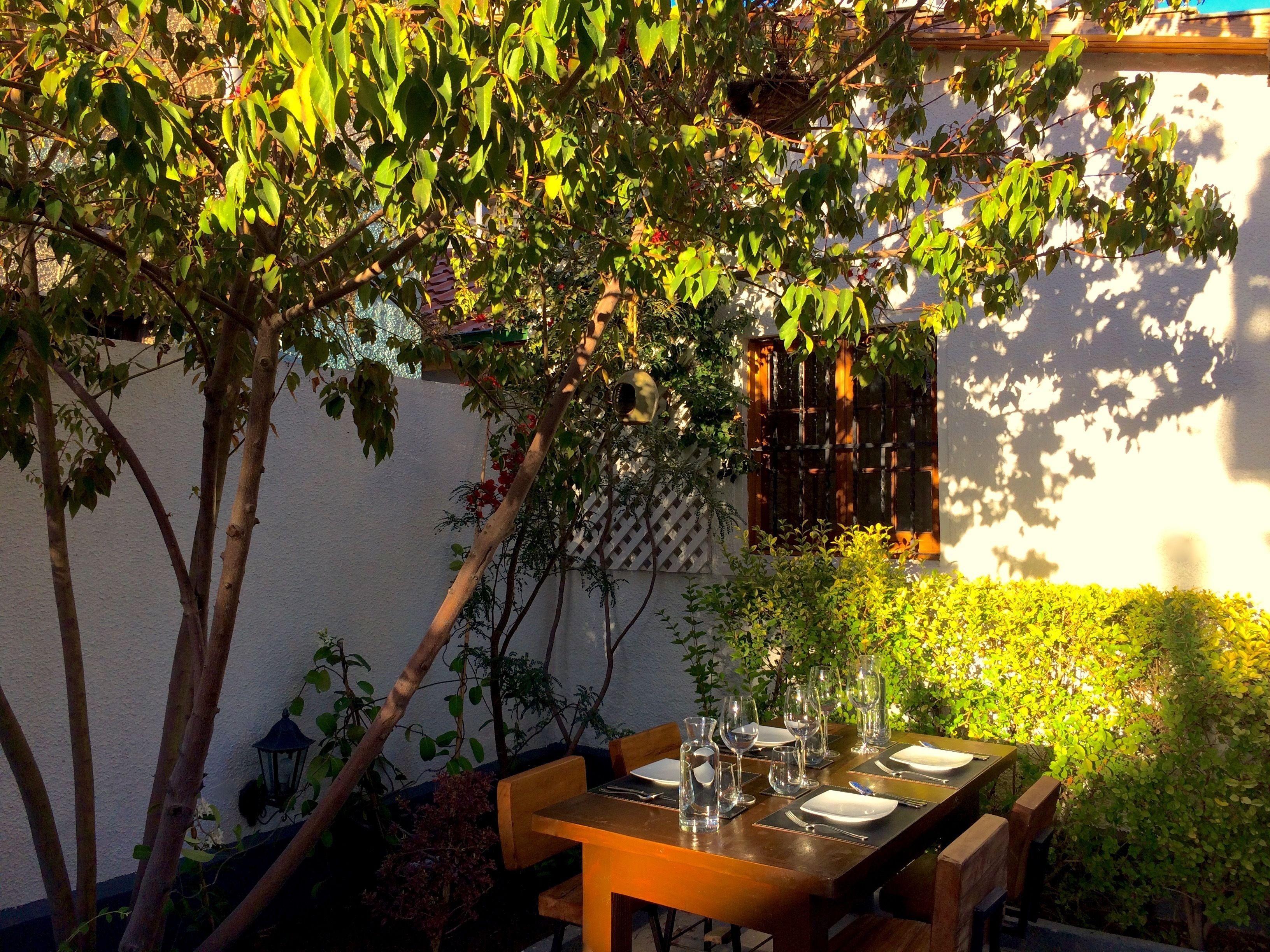 outdoor banquet area
