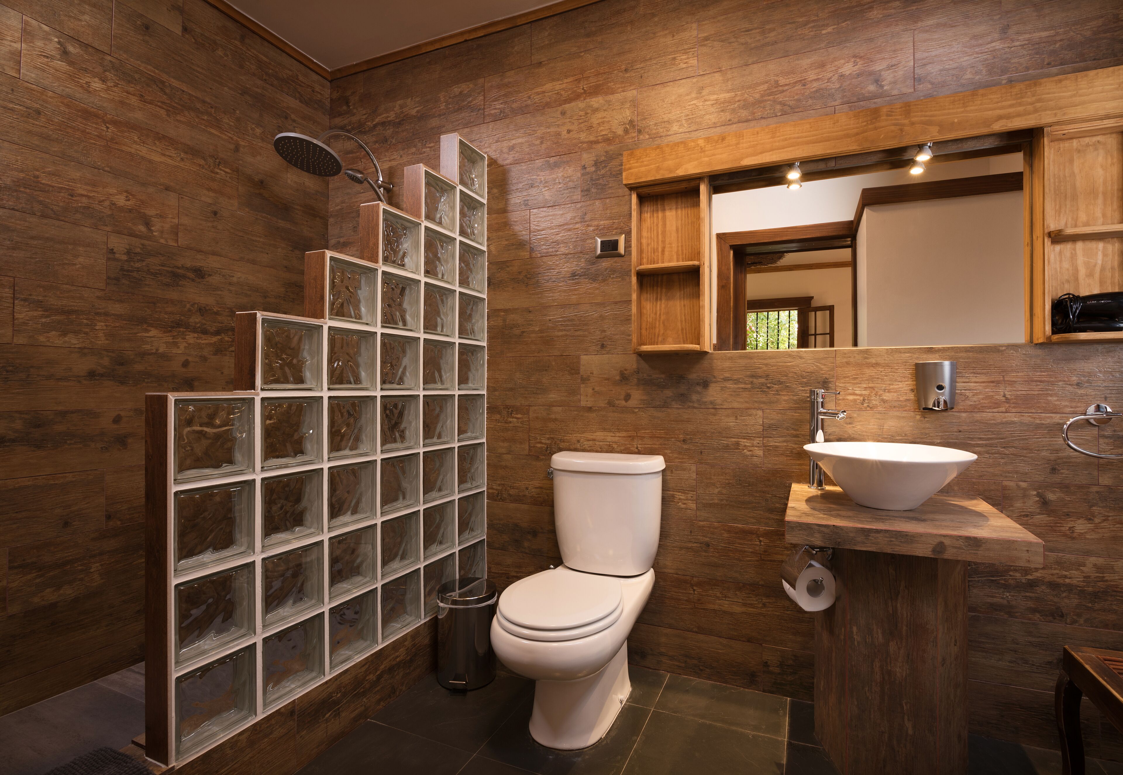 comfort double room, garden view | bathroom | eco-friendly toiletries, hair dryer, towels