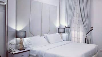 Chambre Exécutive, 1 trÚs grand lit | Draps en coton égyptien, literie de qualité supérieure