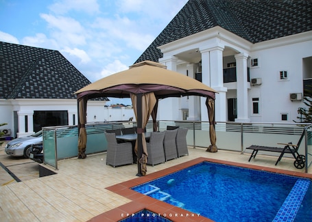 Outdoor wedding area