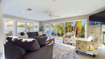 Smart TV, DVD player, foosball