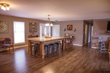 Our concrete island!  A great gathering place in the House.