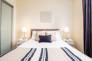 2 bedrooms, iron/ironing board, WiFi, bed sheets