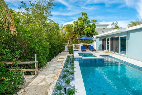 A heated pool