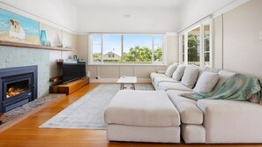 Fireplace, DVD player