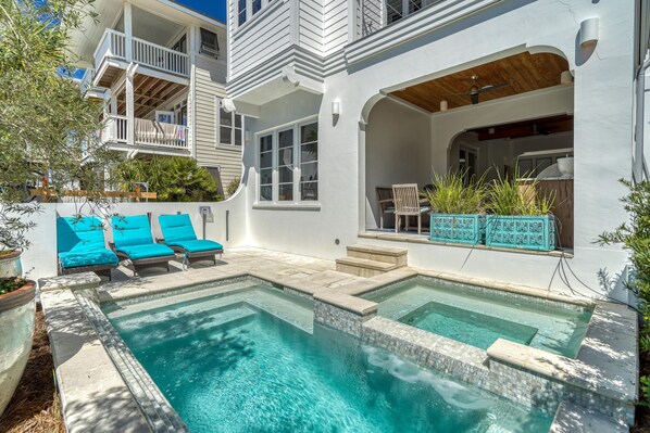 A heated pool