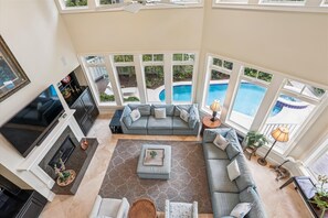 TV, DVD player, smart speakers