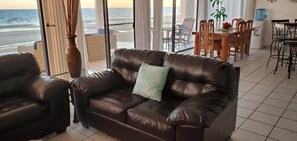 Smart TV, fireplace, DVD player, video library