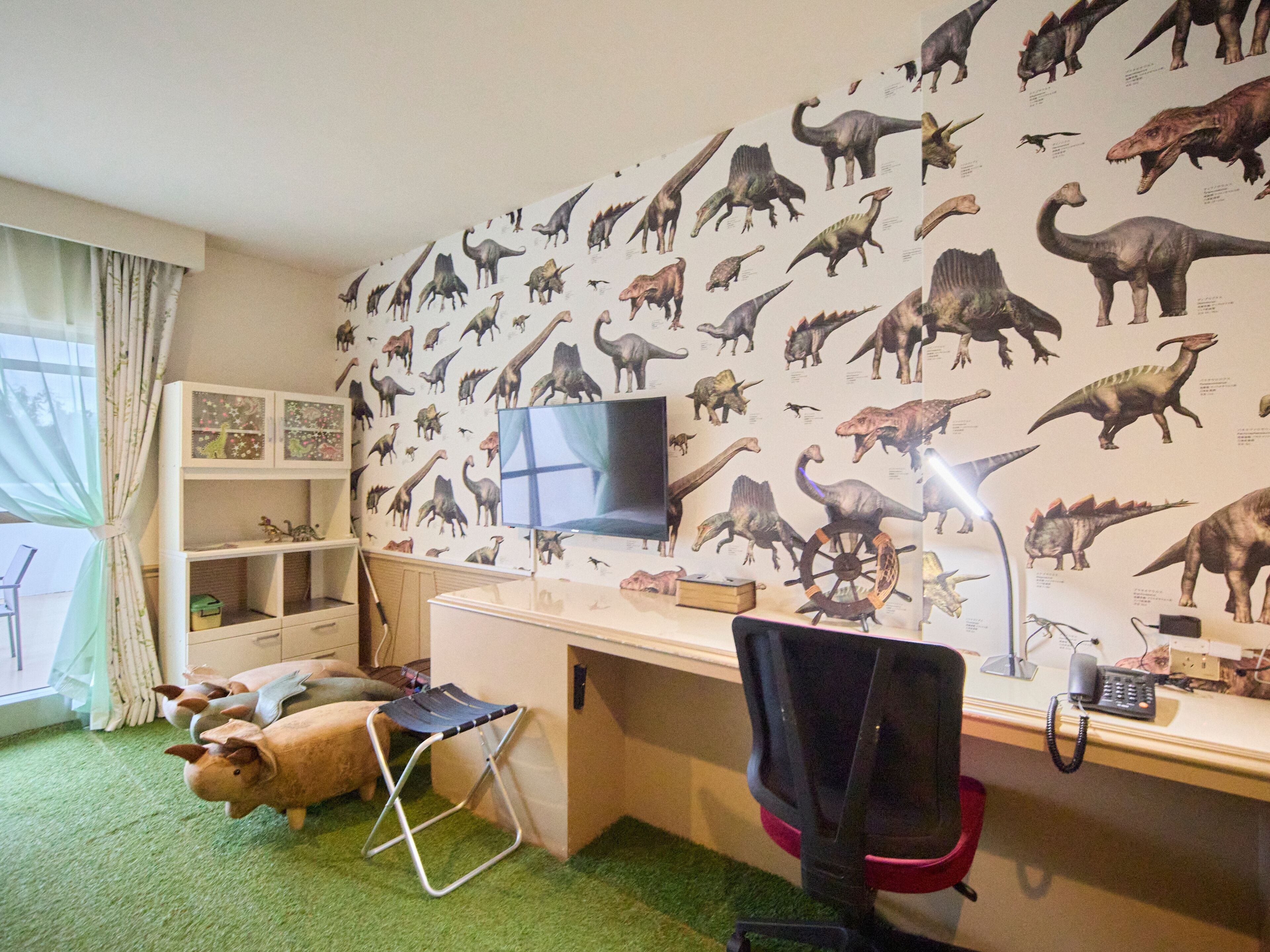 Individually decorated, desk, laptop workspace, soundproofing