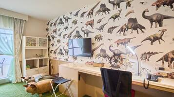 Individually decorated, desk, laptop workspace, soundproofing