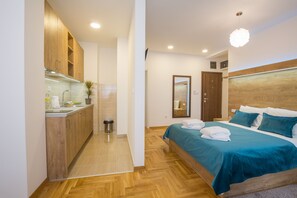 Studio, 1 Queen Bed, Non Smoking, Balcony | Private kitchen | Fridge, dishwasher, coffee/tea maker, electric kettle - Thomas Residence (Belgrade)