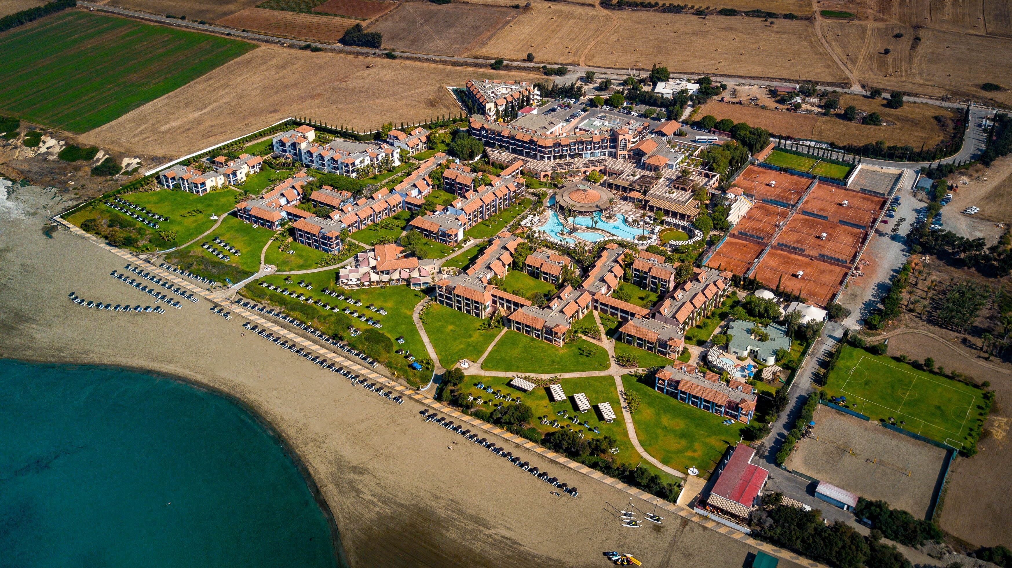 On the beach, sun-loungers, beach umbrellas, beach towels