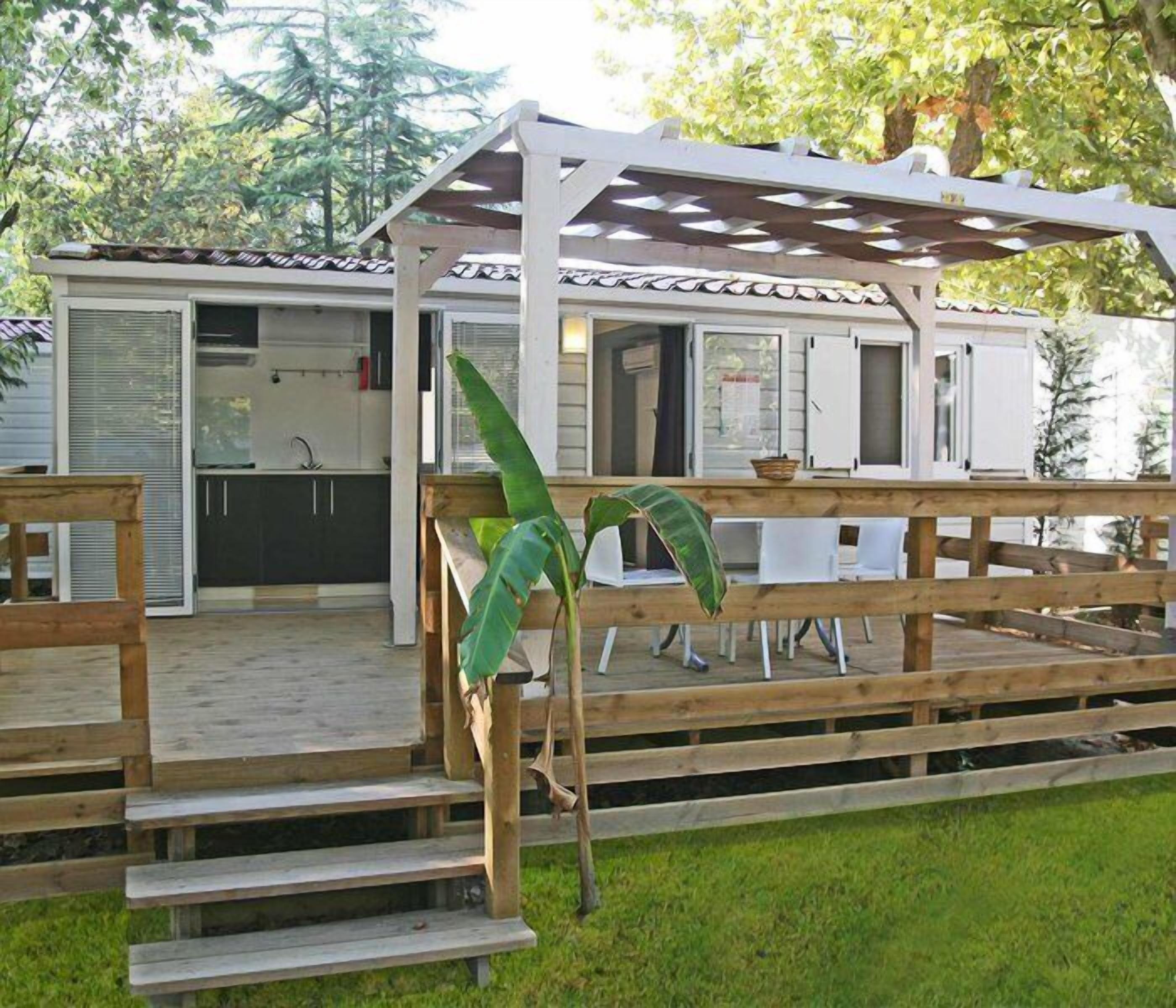 Premium-mobile home - 2 soveværelser | Terrasse/gårdhave