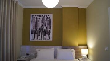 Down duvets, desk, soundproofing, rollaway beds