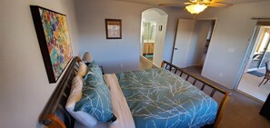 4 bedrooms, iron/ironing board, travel cot, WiFi