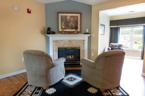 Condo, Multiple Beds (Bear Crossing 503) | Living room | Flat-screen TV, fireplace - Bear Crossing 503 (Pigeon Forge)