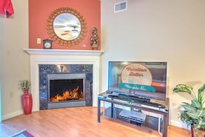 Condo, Multiple Beds (Cedar Lodge 102) | Fireplace - Cedar Lodge 102 (Pigeon Forge)