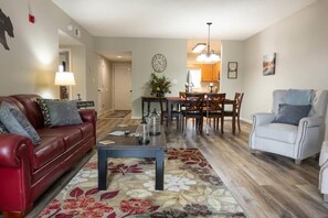 Condo, Multiple Beds (Whispering Pines 334) | Living room | Flat-screen TV, DVD player