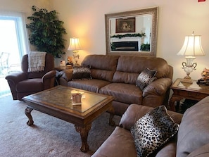 Condo, Multiple Beds (Whispering Pines 643) | Living room | Flat-screen TV, DVD player