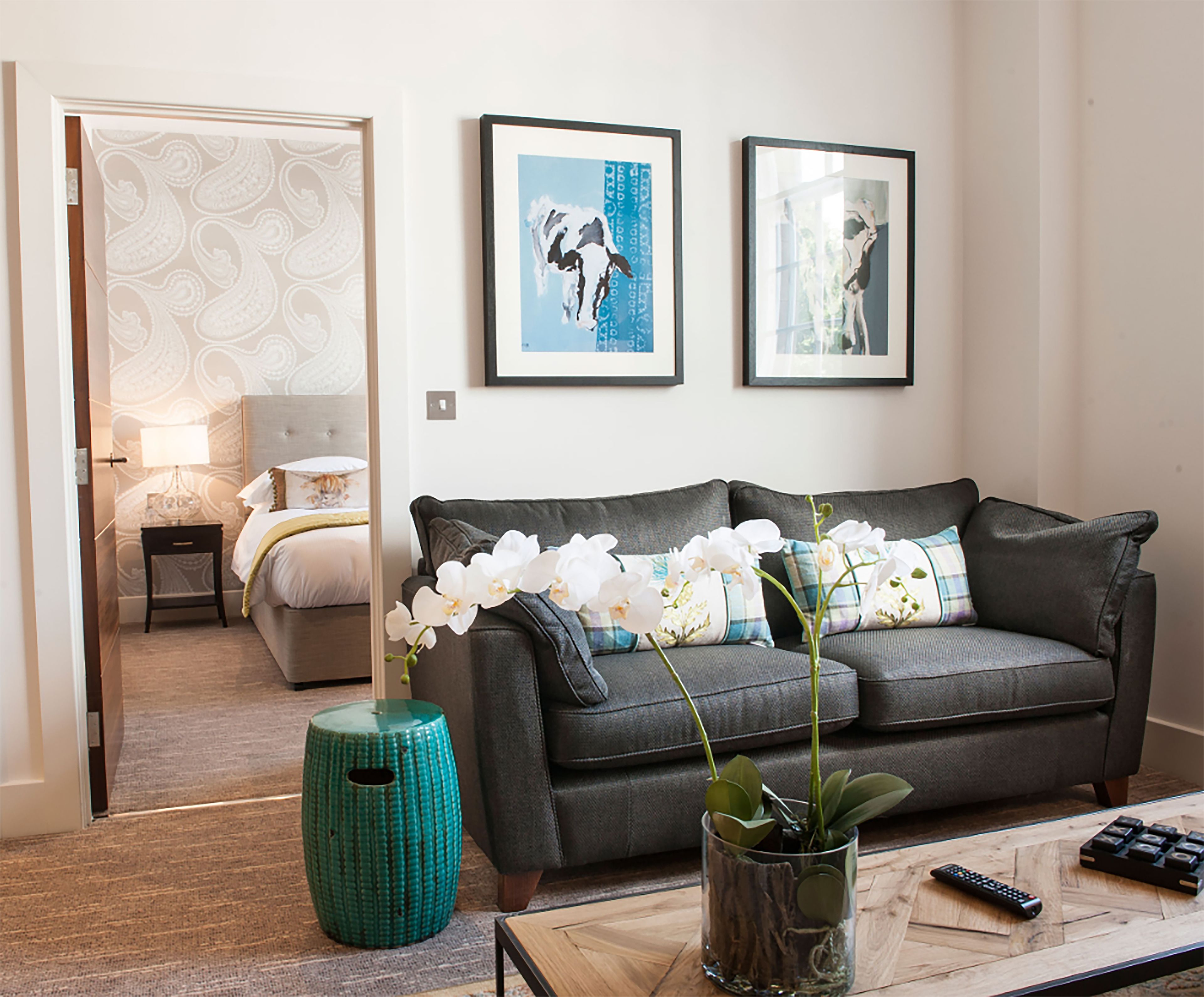 Doppia uso singolo, 2 camere da letto | Biancheria da letto di alta qualità, una cassaforte in camera