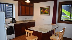 Villa, 2 Double Beds, Non Smoking, Garden View | Private kitchen | Coffee/tea maker, full-sized fridge, microwave, oven - Poolside Villa in Escazu (San Antonio)
