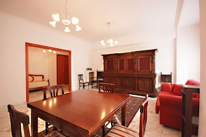 Apartment, Multiple Beds (Finely renovated, Jacuzzi, terrace - ) | Living area | TV - Finely Renovated, Jacuzzi, Terrace, 2 Bedrooms, Living Room, Near the Vatican (Rome)