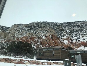 Blick von der Unterkunft