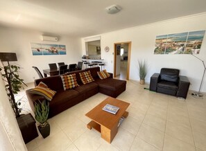 Smart TV, DVD player, books