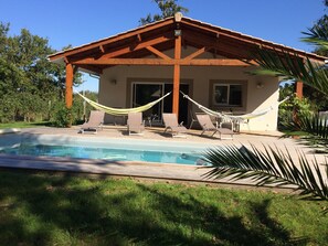 Outdoor pool, a heated pool