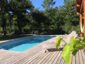 Piscine extérieure, piscine chauffée