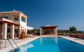 Pool - luxury villa,Mesinnia,penthouse sea view, family,reunions,swimming pool,leisure  (Messini)