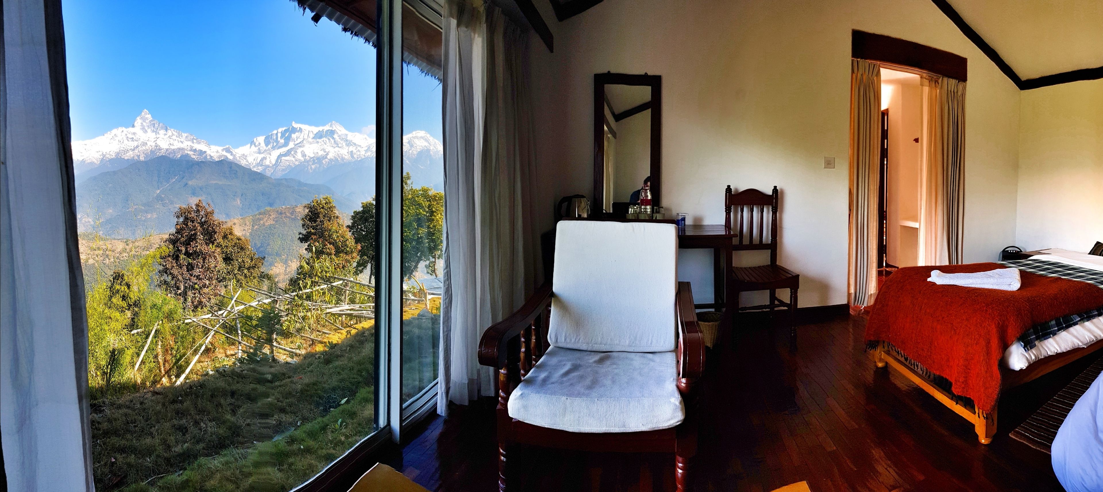 华丽双人房, 多张床, 吸烟房, 山景 | 阳台景观