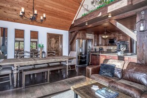 Smart TV, fireplace, video games, DVD player