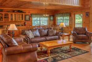 TV, fireplace - Mountain Views: Spectacular Views, Resort Pool! Top Amenities, near Dollywood & Pigeon Forge! (Sevierville)