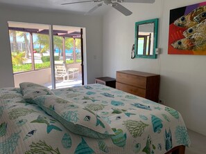2 bedrooms, iron/ironing board, WiFi, bed sheets - Cayman Kai, Rum Point; Quaint Oceanfront Condo With Beautiful Private Beach  (Rum Point)