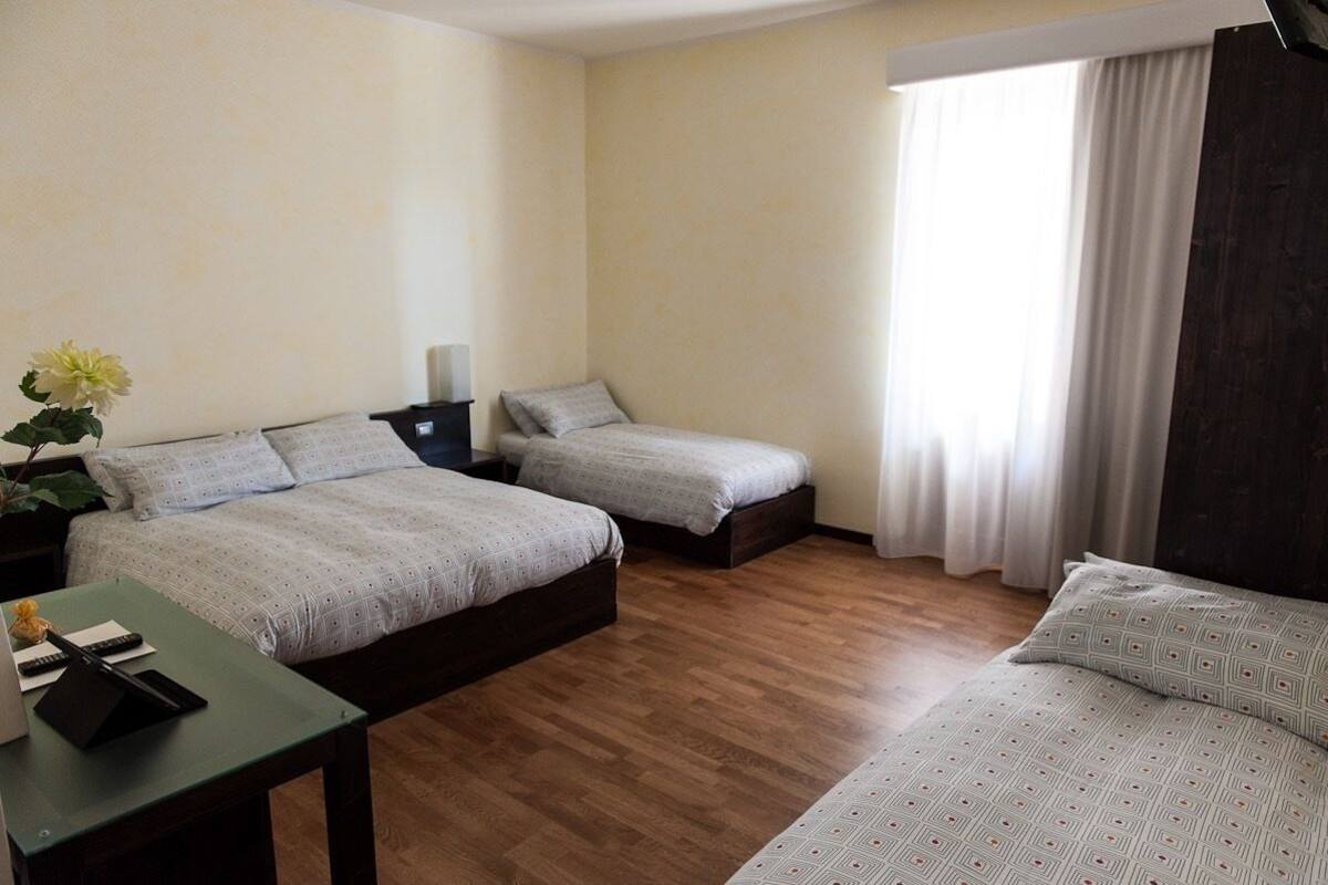 Blackout curtains, free WiFi, bed sheets, wheelchair access