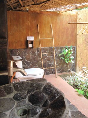 Douche, serviettes fournies