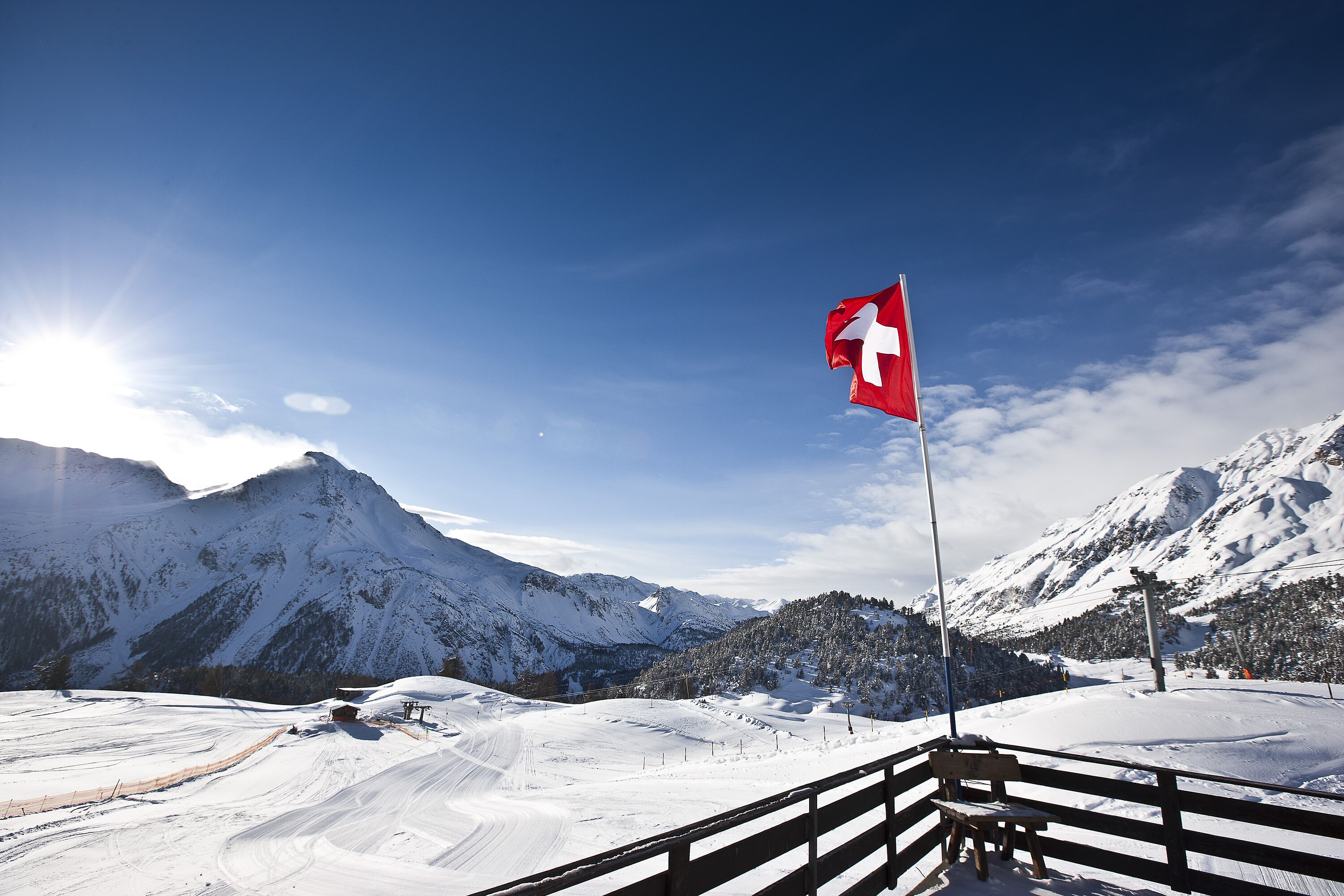 Das Skigebiet Minschuns