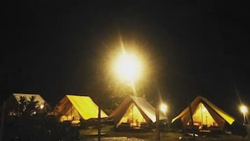 Alpine Tent | Individually decorated, desk, rollaway beds, bed sheets