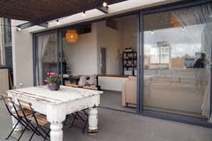 Deluxe Apartment, Non Smoking, Sea View | Terrace/patio - Penthouse & Sunset (Tel Aviv)