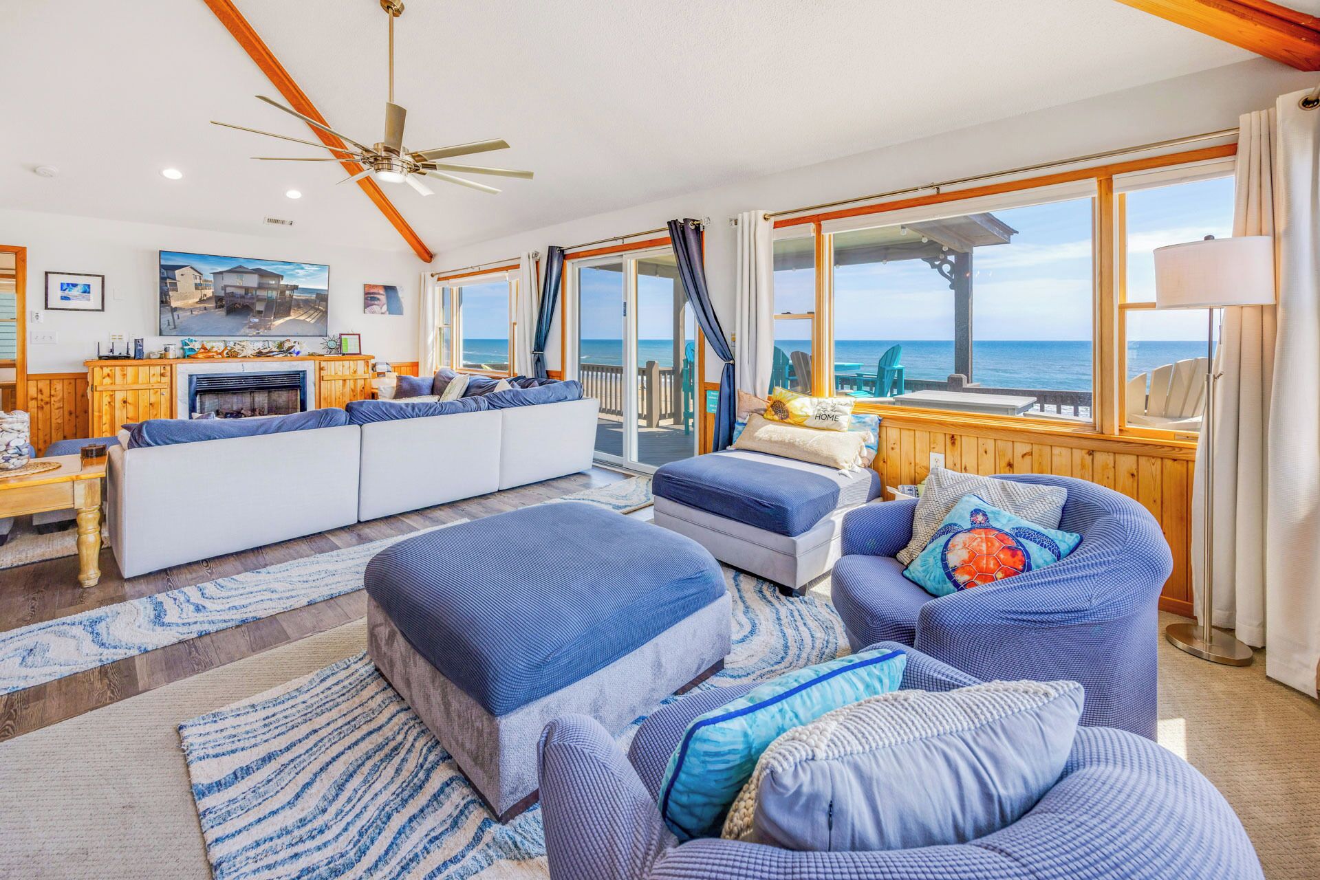 TV, fireplace, DVD player, stereo