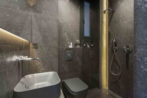 Shower, hair dryer, towels - Scala | The Rentals Collection (San Sebastián)