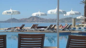 Outdoor pool, a heated pool