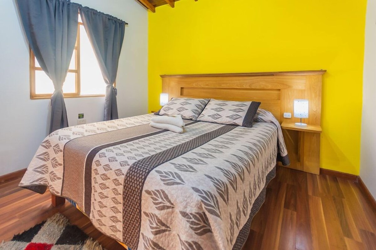 Premium bedding, blackout drapes, bed sheets