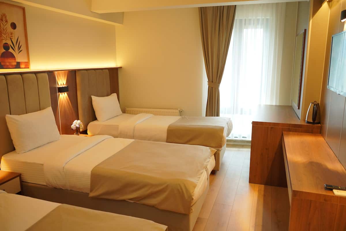 Tripla Standard | Minibar, una scrivania, postazione laptop, insonorizzazione