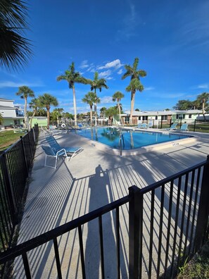 A heated pool - Waterfront Ground Level Condo Only Steps From The Beach  (Englewood)