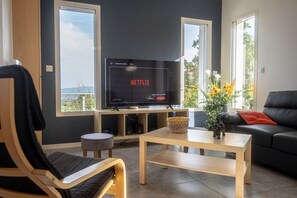 TV, DVD-spiller og stereoanlegg