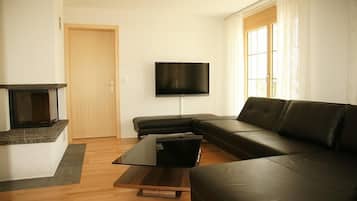TV connectée, cheminée, jeux vidéo, lecteur de DVD