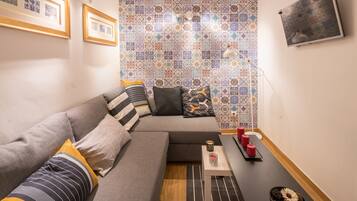 Televisie en een open haard